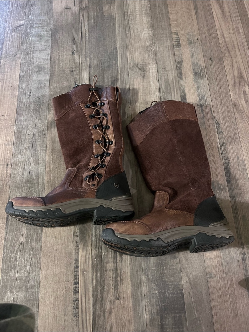 Ariat Brown Lace-Up Women's Heeled Work Boots